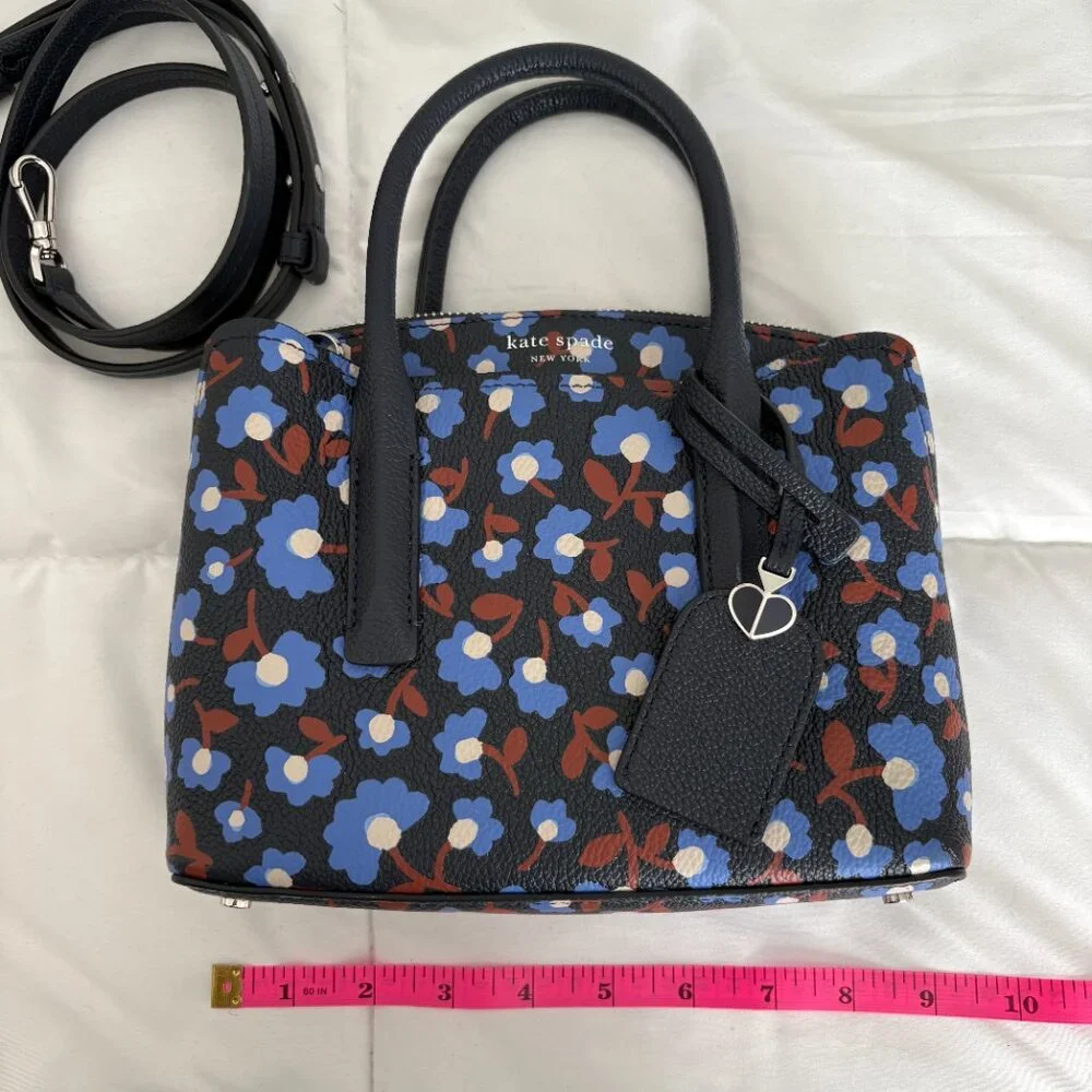 Kate Spade New York Margaux Party Floral Satchel Small Crossbody Quiet Luxury